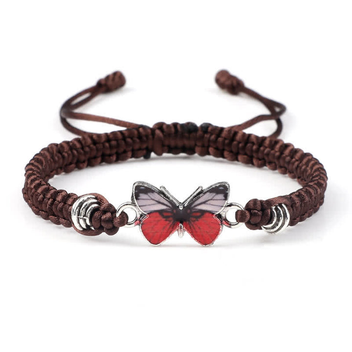 Pulsera con dije de hilo de amor y libertad de mariposa con Buddha Stones