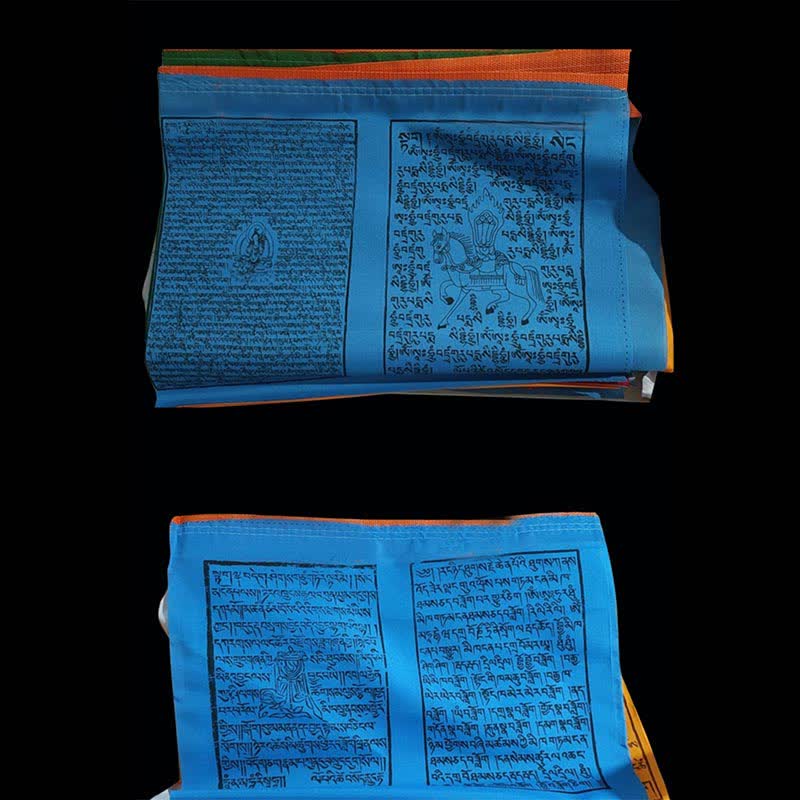 Bandera tibetana de oración al aire libre, 5 colores, escrituras de caballo de viento, auspiciosa