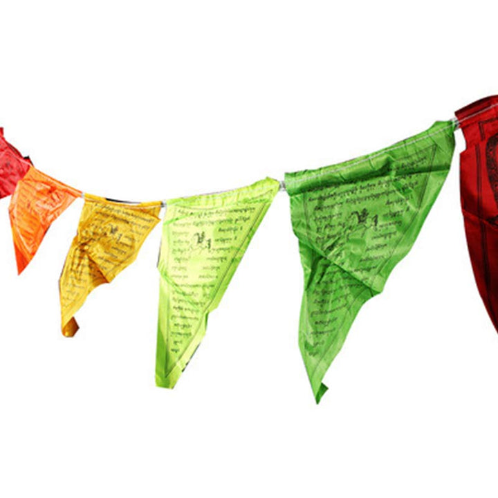 Bendición tibetana al aire libre 25 piezas decoración de bandera de oración triangular