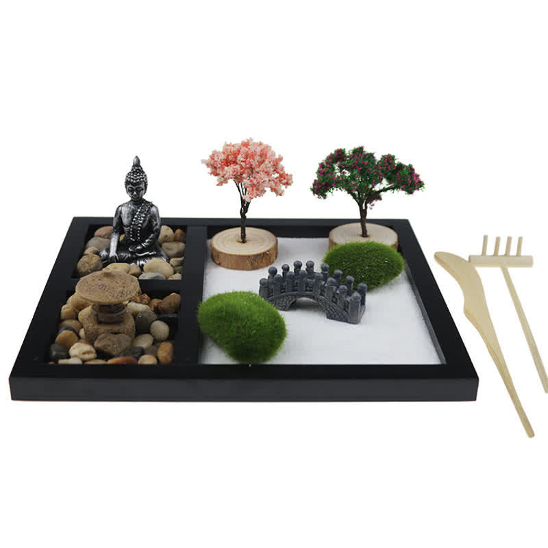 Buddha Stones Símbolo De Buda Árbol Paisaje Meditación Calma Decoración De Jardín Zen - Jardín Zen con Símbolo de Buda - image 0