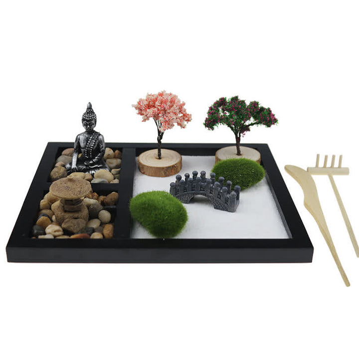 Buddha Stones Símbolo De Buda Árbol Paisaje Meditación Calma Decoración De Jardín Zen - Jardín Zen con Símbolo de Buda - image 0