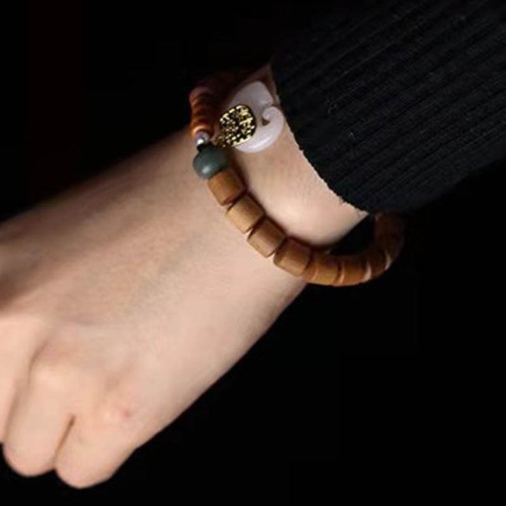 Pulsera de protección de elefante de jade de sándalo