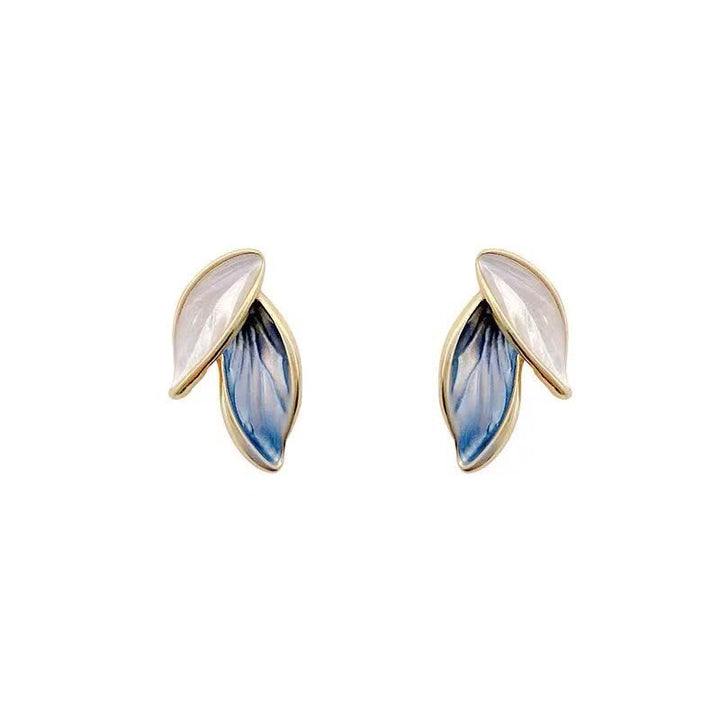 Aretes de la suerte con diseño de hojas