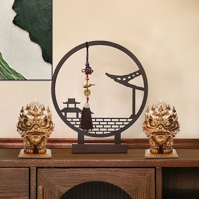 Buddha Stones, estatua de León, resina resistente, decoración para el hogar y la Oficina