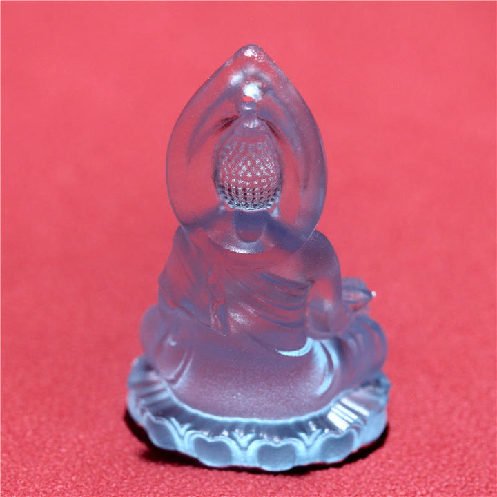 Buddha Stones azul Tathagata Buda medicina Buda Liuli cristal serenidad amuleto collar colgante - image 11