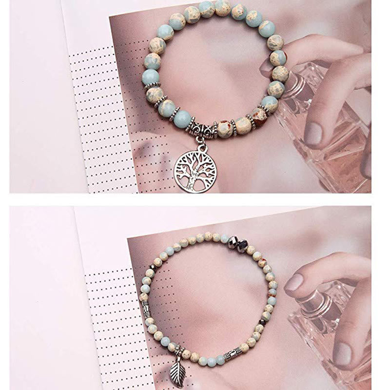 Pulsera Equilibrio Árbol De La Vida Buddha Stones Turquesa