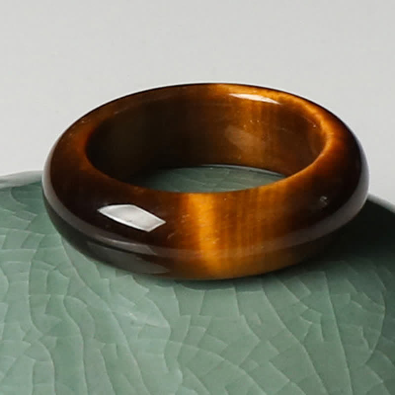 Anillo de protección de fuerza de piedra de ojo de tigre de Buddha Stones - image 5