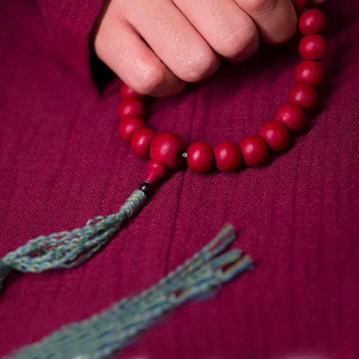 Buddha Stones Abelia Biflora Madera ahuyentando a los malos espíritus Muñeca Mala