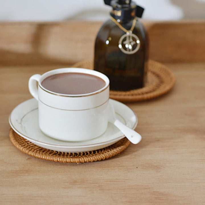 Posavasos de cerámica con estampado de flores, tapete para taza de té - image 19