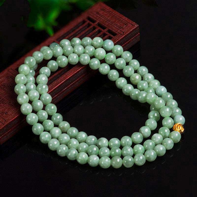 Pulsera de la Suerte de Jade de 108 Cuentas Mala