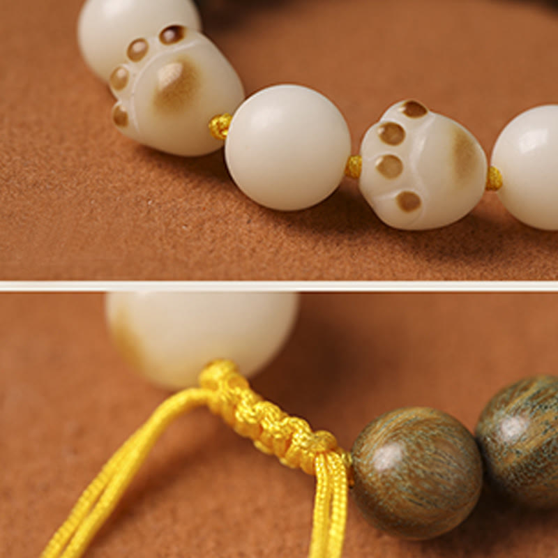 Pulsera de curación de garra de gato con semillas de Bodhi de sándalo verde Natural con Buddha Stones - image 7