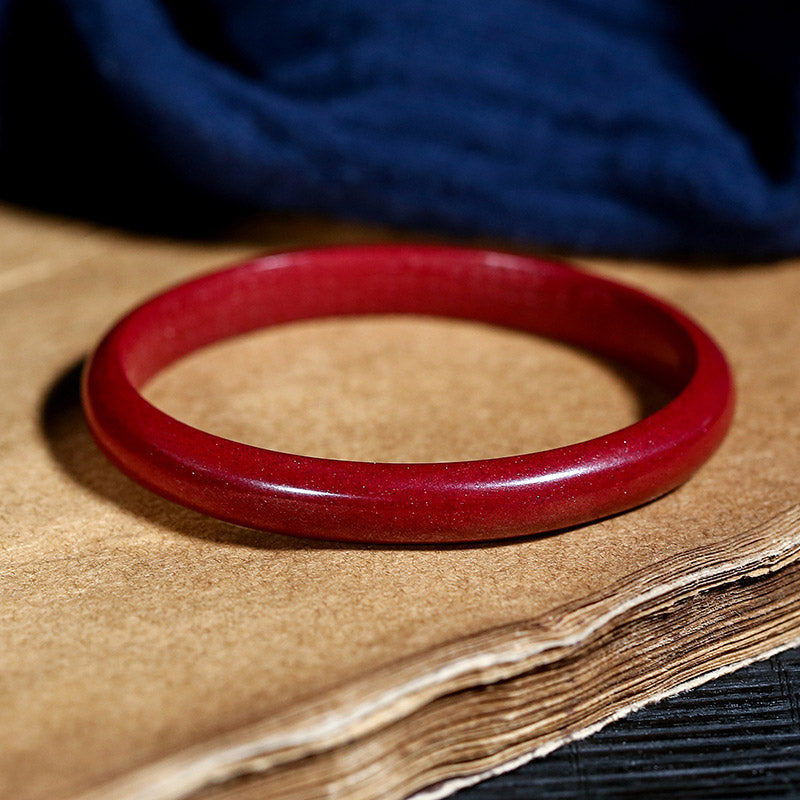 Pulsera de bendición con grabado de Sutra de corazón de cinabrio con Buddha Stones