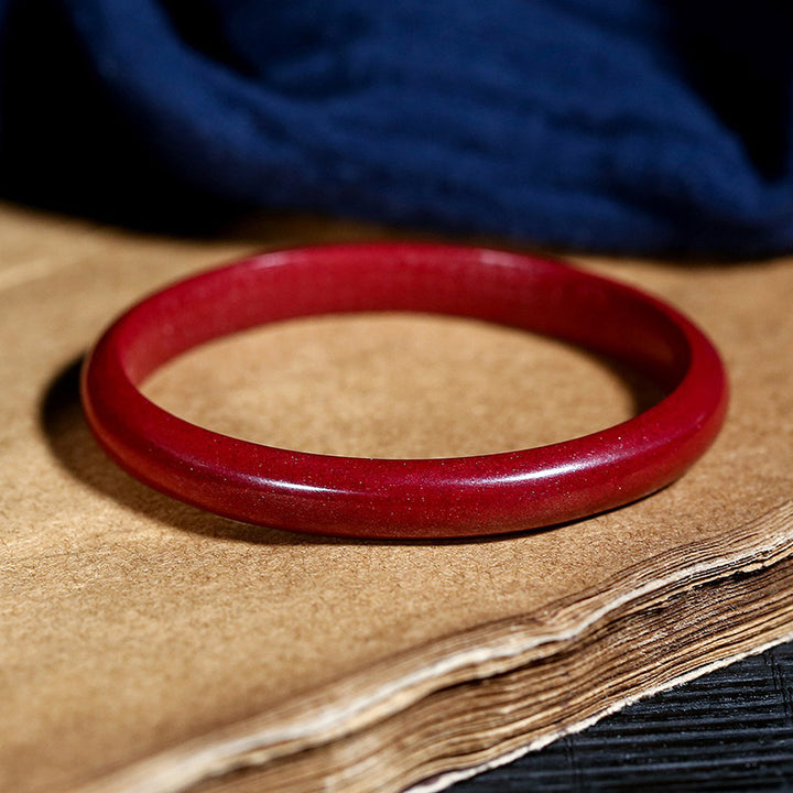 Pulsera de bendición con grabado de Sutra de corazón de cinabrio con Buddha Stones