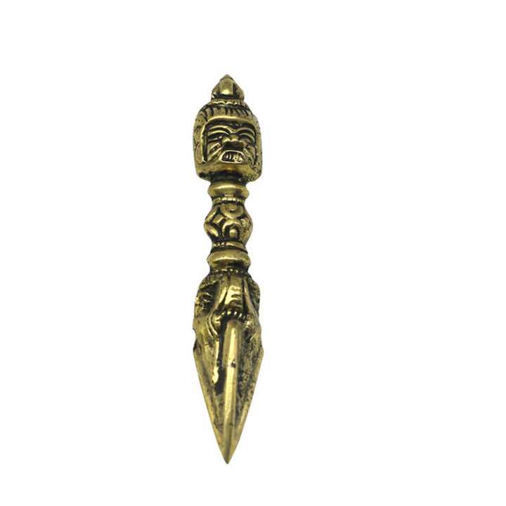 Buddha Stones hechas a mano en Nepal, pequeño Vajra Dorje grabado, decoración de cobre