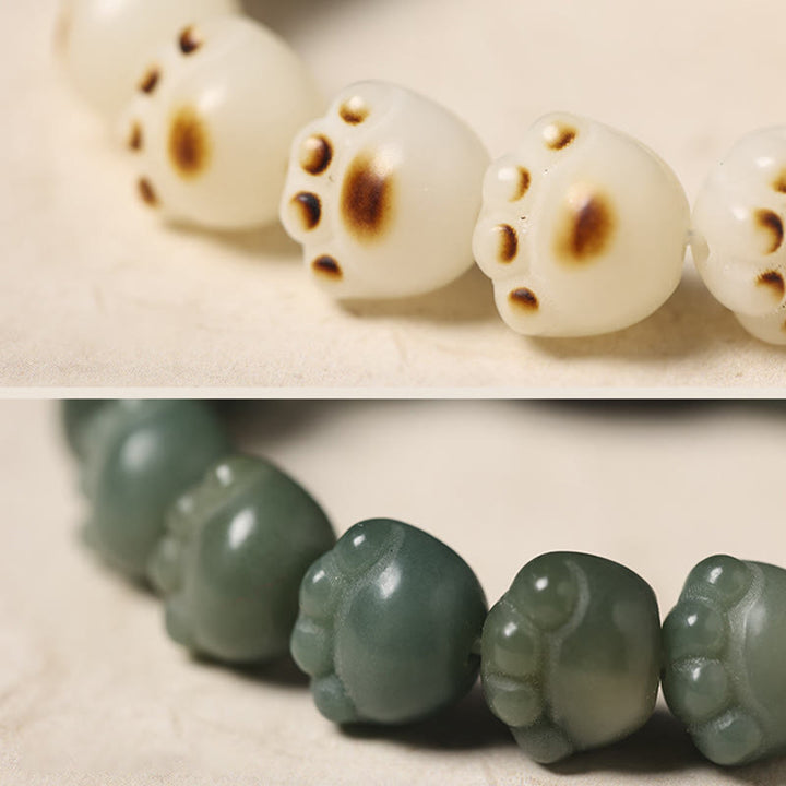 Pulsera de sabiduría de gato de la suerte, madera de ébano, semilla Bodhi Natural, Buddha Stones - image 16