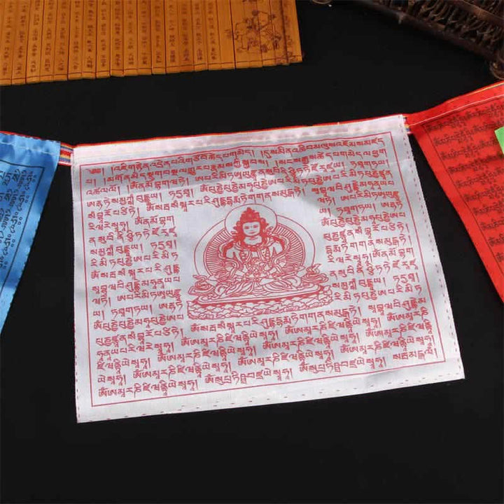 Bandera tibetana de oración al aire libre auspiciosa de caballo de viento de 5 colores