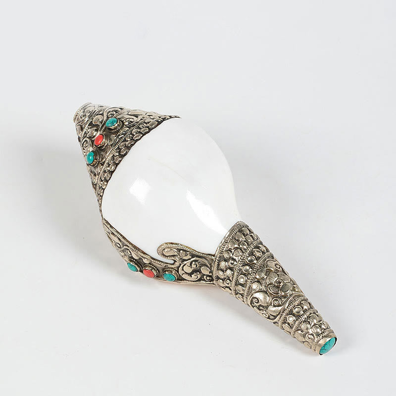 Concha de caracola Shankha Natural tibetana, concha marina, decoración del hogar de la suerte y la riqueza - Shankh 24*14,5 cm - image 8