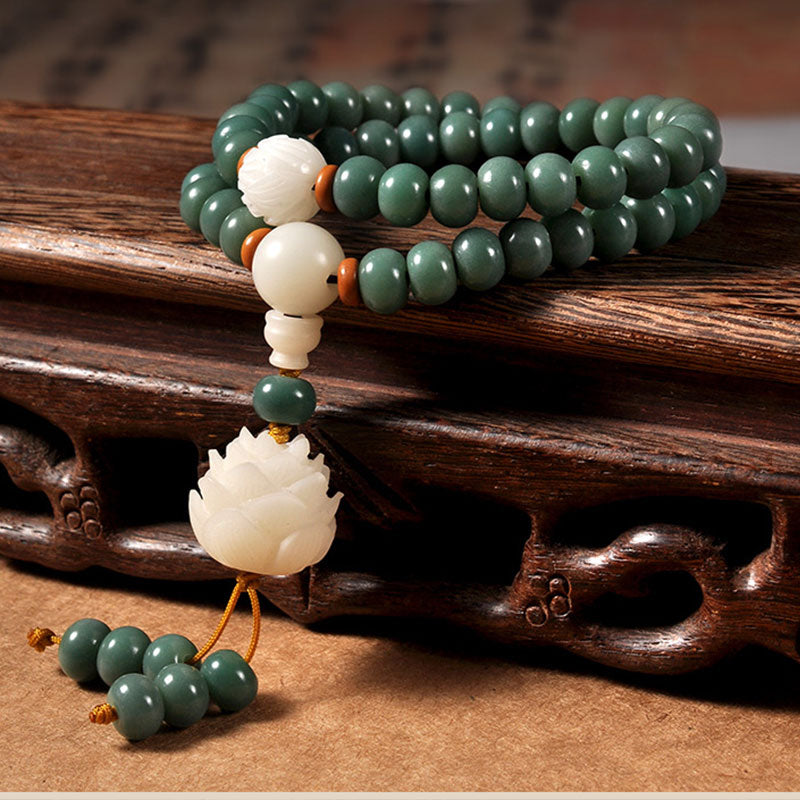 Pulsera De Éxito De Semillas De Bodhi Cian De Loto De Buddha Stones - image 1