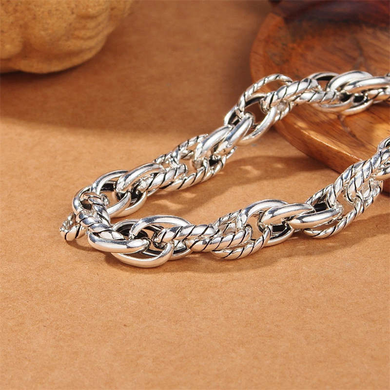 Pulsera de protección de la suerte del dragón de plata de ley 925 con Buddha Stones