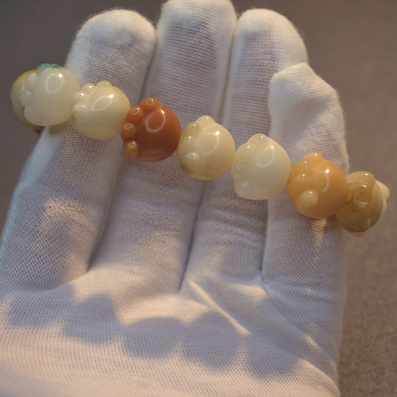 Pulsera de armonía tranquila con diseño de pata de gato y semillas de Bodhi multicapa con Buddha Stones - image 9