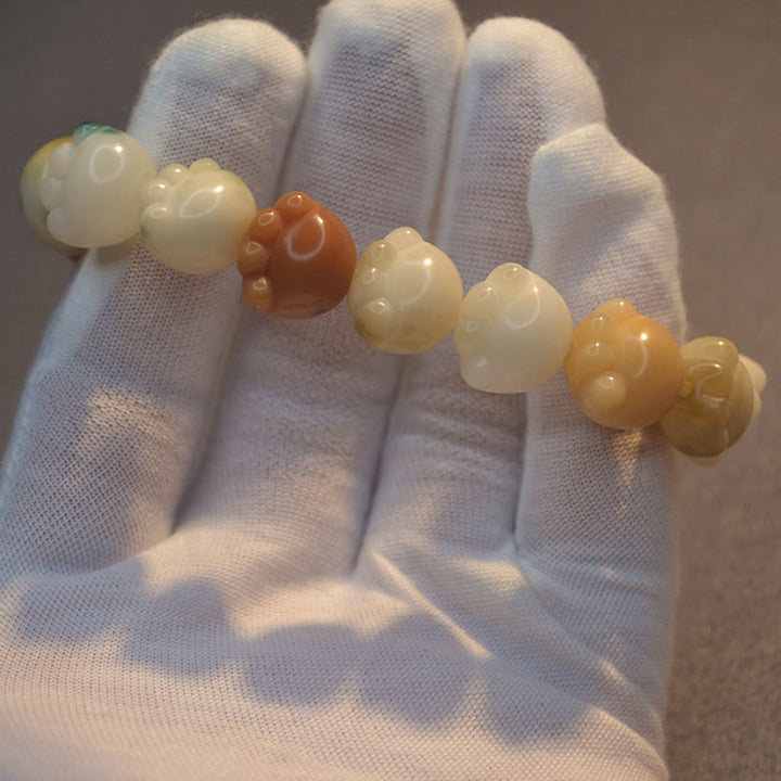 Pulsera de armonía tranquila con diseño de pata de gato y semillas de Bodhi multicapa con Buddha Stones - image 9