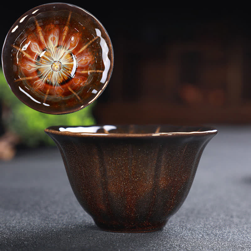 Tazas de té de cerámica coloridas con Buddha Stones para el hogar y la oficina - image 46