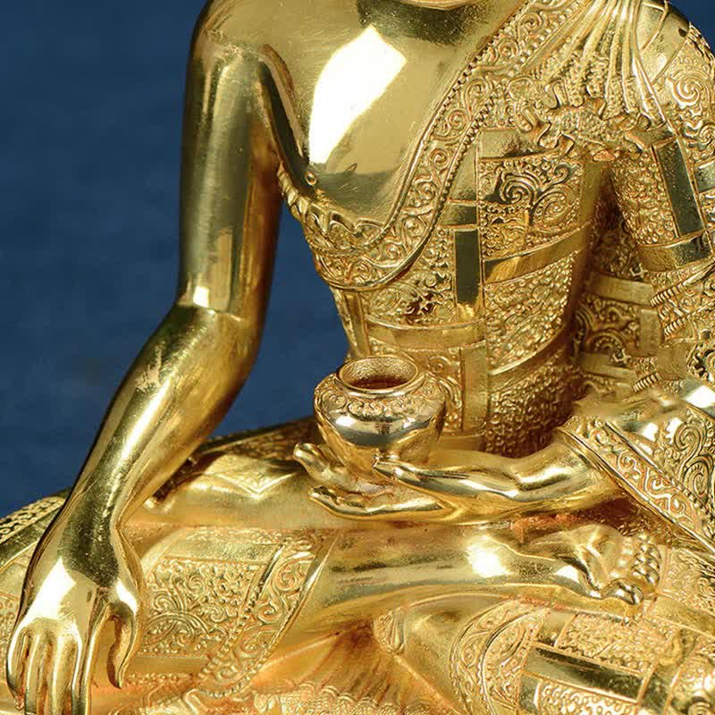 Figura de Buda Shakyamuni, estatua de cobre de iluminación, decoración para el hogar - image 15