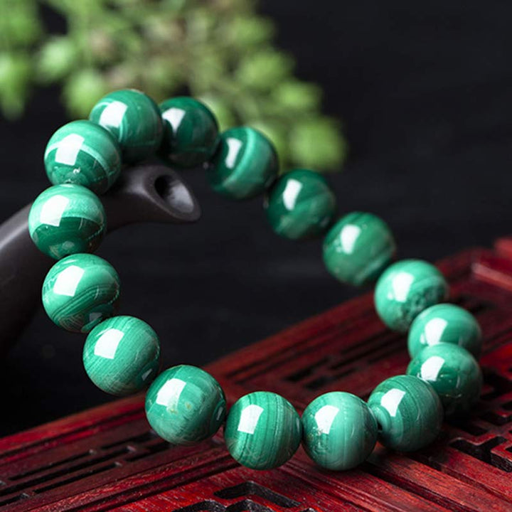 Pulsera Calma Protección Malaquita Natural Buddha Stones