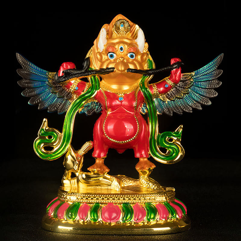 La aleación del pájaro del Tíbet Garuda mantiene los malos espíritus lejos la decoración del hogar - image 6
