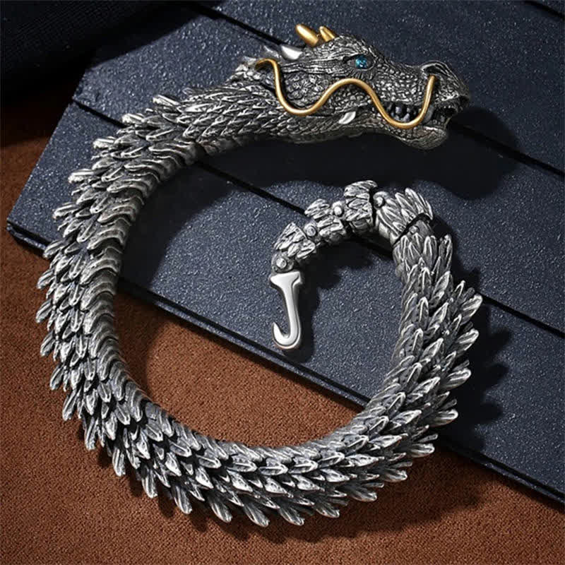 Pulsera de cadena de protección de la suerte con amuleto hecho a mano de dragón nórdico de Buddha Stones