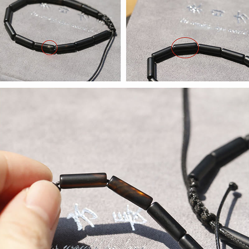 Pulsera de protección de soporte de cuentas de ónix negro con Buddha Stones
