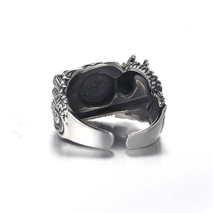 Anillo de éxito de protección Dragon Paw Yin Yang