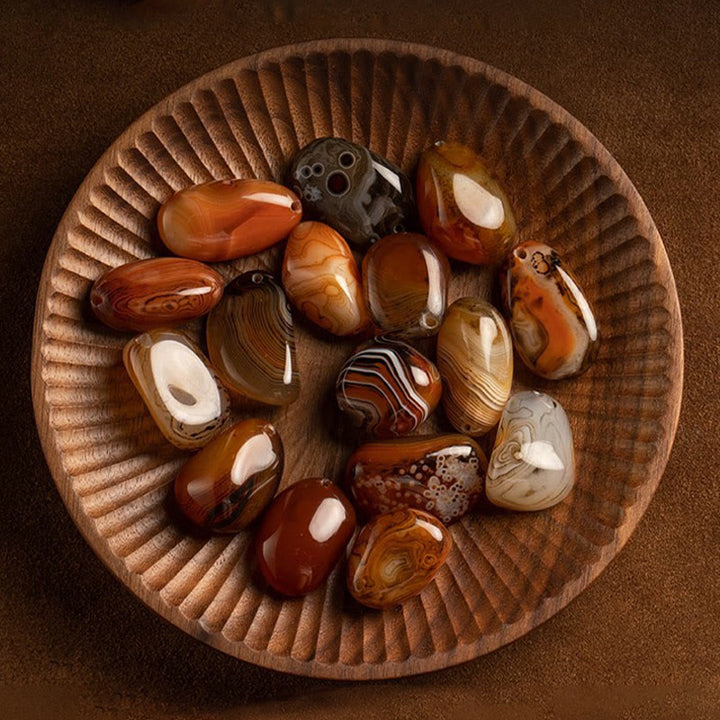 Llavero positivo con piedra Sardonyx aleatoria de Buddha Stones