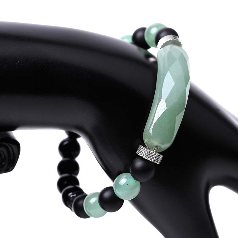 Pulsera curativa de aventurina azul de cristal natural con Buddha Stones