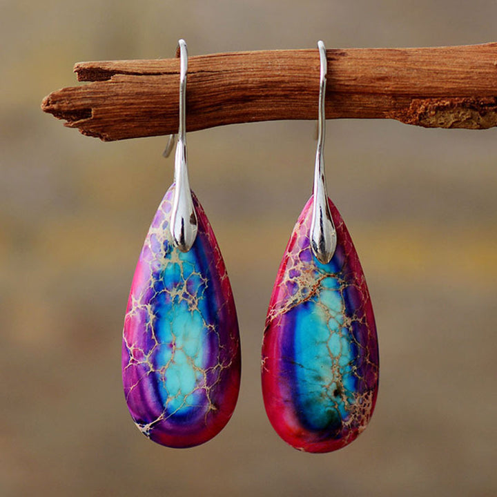 Pendientes de la felicidad del cristal de la piedra del emperador de las Buddha Stones