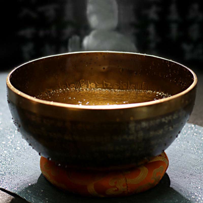 Cuenco tibetano Sutra hecho a mano para curación y meditación, juego de cuencos con sonido de energía positiva - image 3