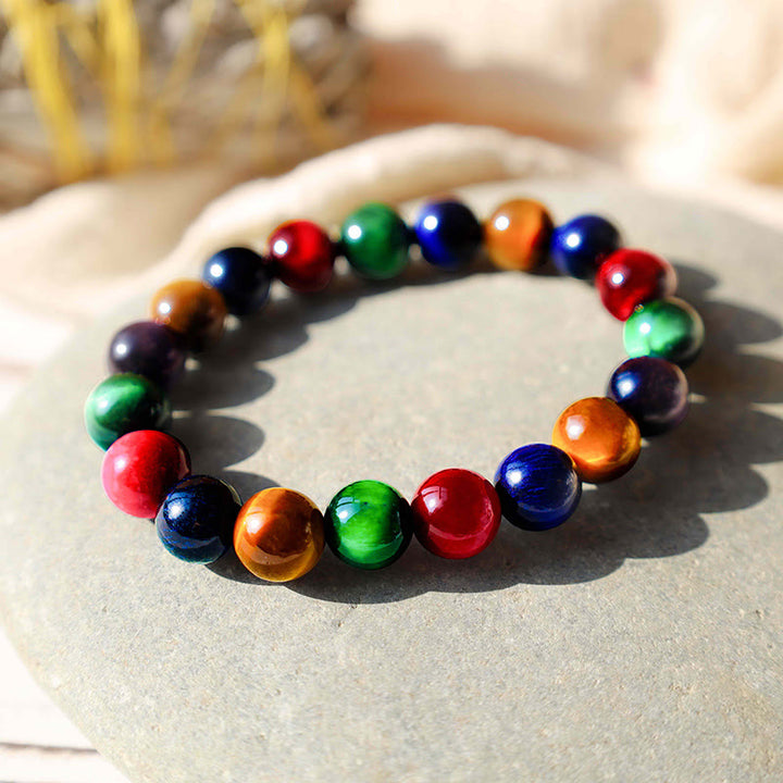 Pulsera Resolve Courage con Ojo de Tigre y Buddha Stones
