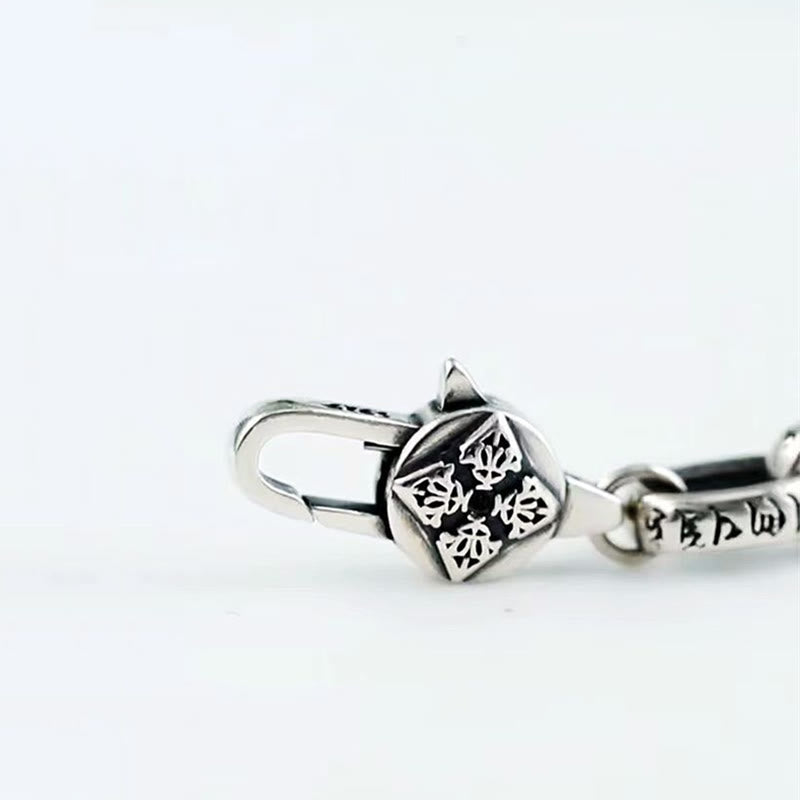 Pulsera de sabiduría grabada en cobre con Buddha Stones Om Mani Padme Hum doble Dorje - image 10