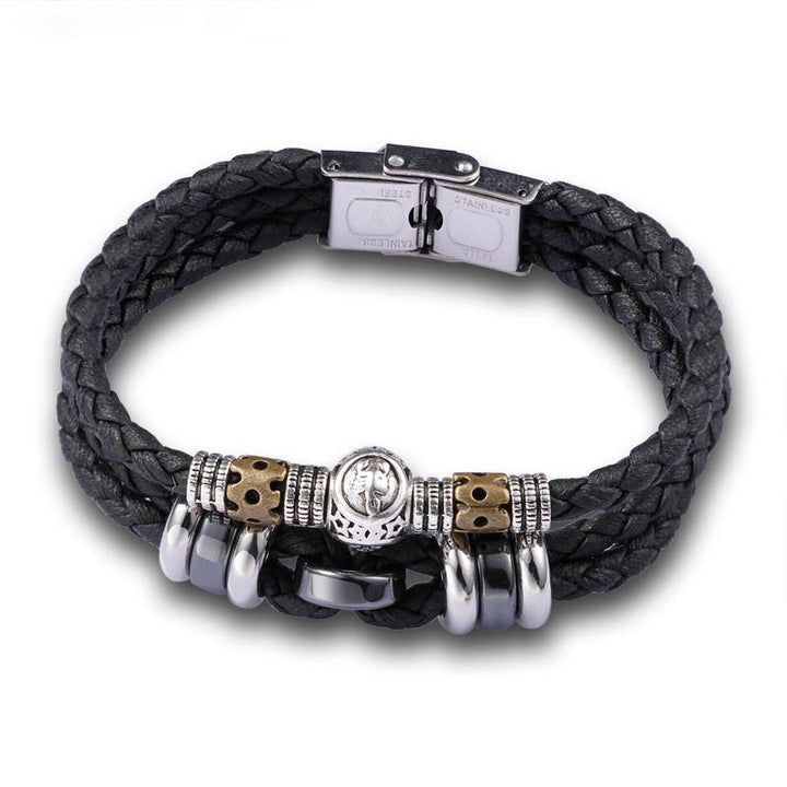Buddha Stones Pulsera de Protección de Hematita 12 Constelaciones del Zodíaco