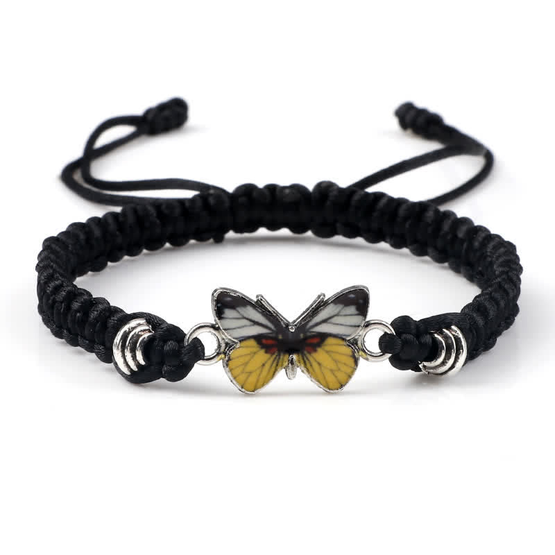 Pulsera con dije de hilo de amor y libertad de mariposa con Buddha Stones