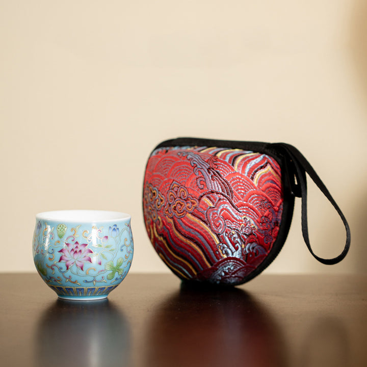 Taza de té de cerámica con diseño de vaina de flor de loto, Buddha Stones, taza de té de Kung Fu, 80ml