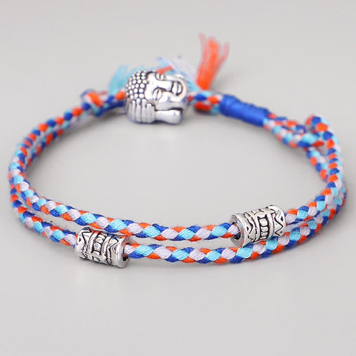 Pulsera de hilo Serenity con cabeza de Buddha Stones