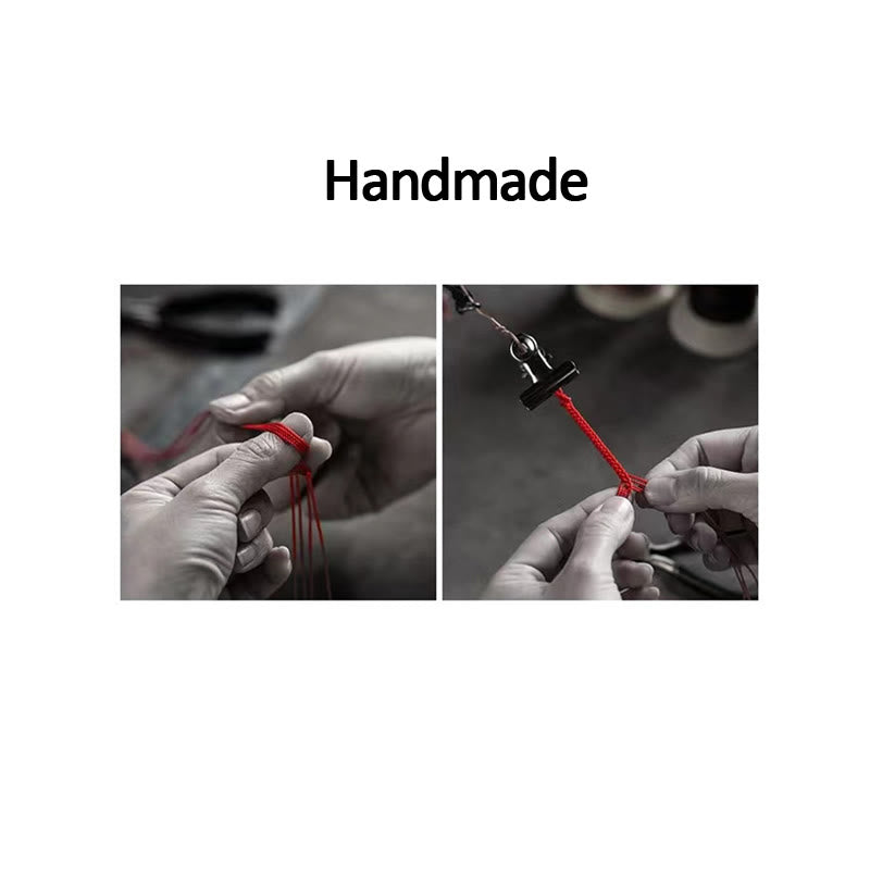 Pulsera trenzada hecha a mano con bendición de personaje Fu de plata de ley 925 con Buddha Stones - image 18