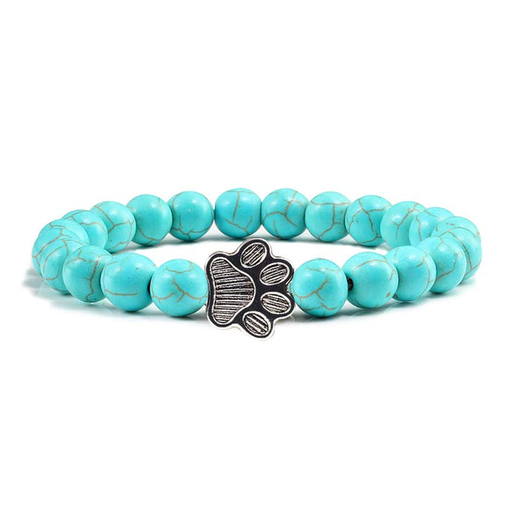 Pulsera de piedra Buddha Stones “Save A Dog” - Cuentas azules - image 1
