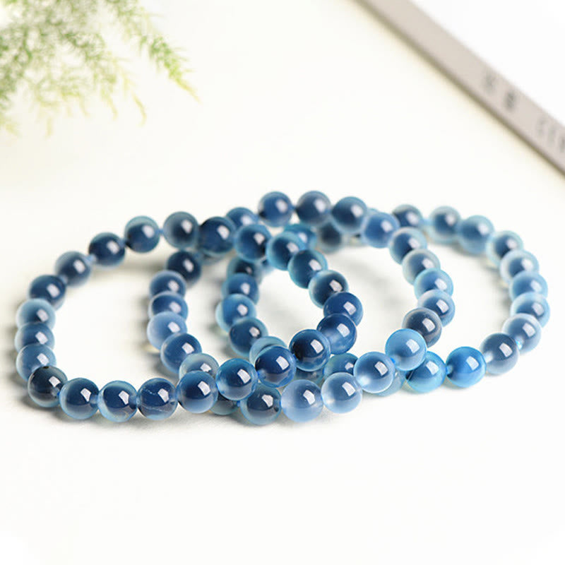 Pulsera de cuentas de fuerza de armonía de ágata de caramelo colorida natural de Buddha Stones