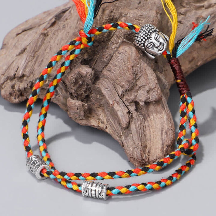Pulsera de hilo Serenity con cabeza de Buddha Stones