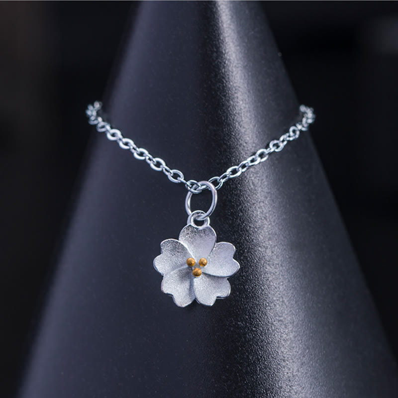 Colgante de plata de ley 925 con Buddha Stones , flor de cerezo, bendición de flores - image 3