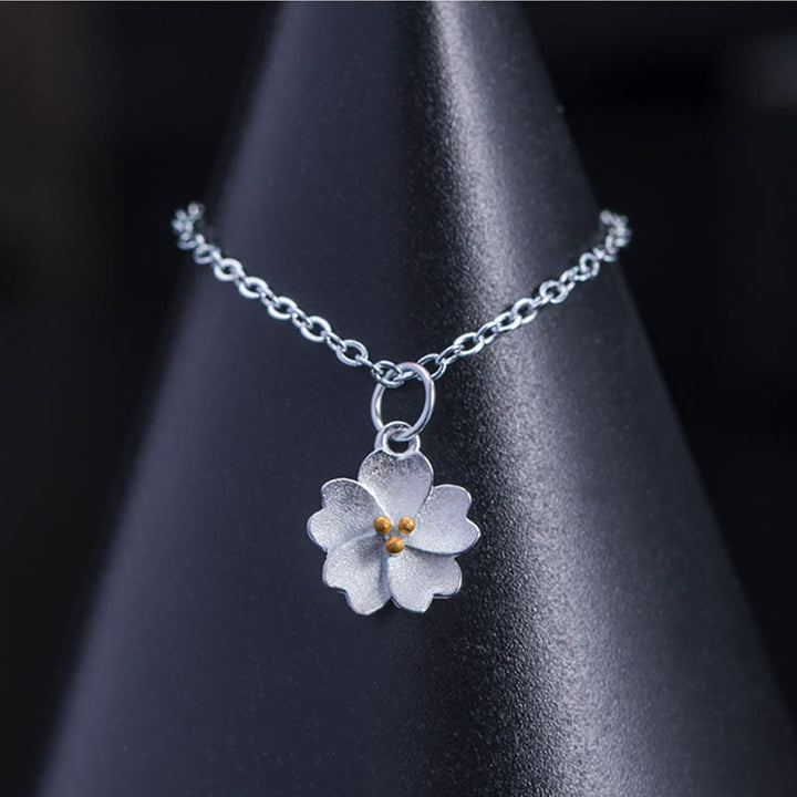 Colgante de plata de ley 925 con Buddha Stones , flor de cerezo, bendición de flores - image 3