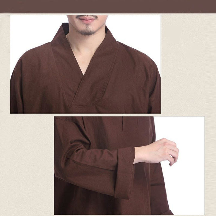 Conjunto de ropa de Yoga para hombre, diseño con cuello en V , Buddha Stones, meditación, oración, espiritual, Zen, lino y algodón - image 7