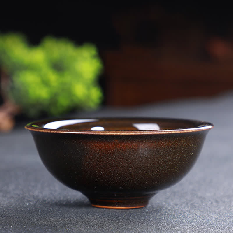 Tazas de té de cerámica coloridas con Buddha Stones para el hogar y la oficina